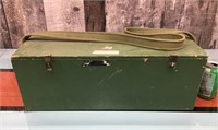 Vtg. wooden toolbox w/ sling 21"x10"x8"