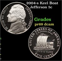 Proof 2004-s Keel Boat Jefferson Nickel 5c Grades
