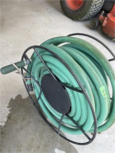 Garden hose on reel