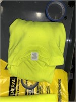 4 medium mens safety yellow t shirts