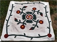 Judy Roche Made FLORAL APPLIQUE Quilt Top