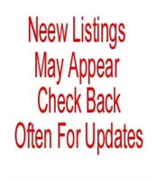 New Listings May Appear Before The Sale