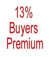 13% Buyer's Premium On All Sales