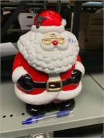 SANTA COOKIE JAR - BROKEN FOOT AS IS