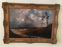 Framed T.H. Liddell Oil on Canvas Painting