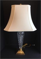 Waterford Crystal Lamp with Silk Shade