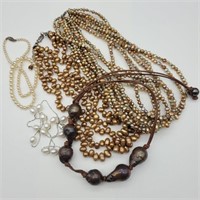 FRESHWATER PEARL NECKLACES PLUS OTHER NECKLACES