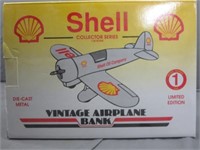 Shell 1/32 Diecast Vintage Airplane Bank No. 2