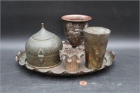 Antique Copper, Brass, or Bronze Goblets & More