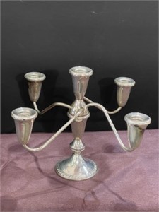 Sterling silver weighted candle holder