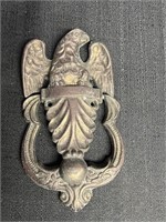 Emig Eagle cast iron door knocker, 7 1/4in