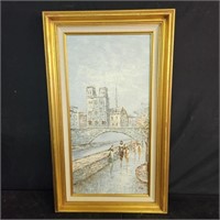 Original painting of Notre Dame on canvas, by Alex