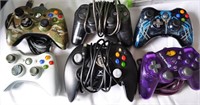 Lot of 6 Assorted Video Game Controllers xbox