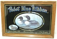 * Pabst Blue Ribbon 1991 Common Loon Beer Mirror
