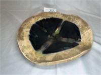 Handmade glazed pottery bowl