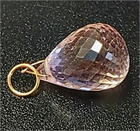 10KT AMETHYST 4CT PENDANT