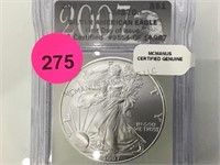 2007 "1ST DAY ISSUE" AMERICAN SILVER EAGLE
