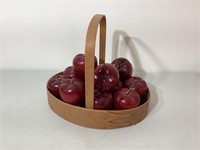 Basket of Wooden Apples