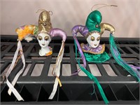 Two VTG porcelain Mardi Gras Jesters