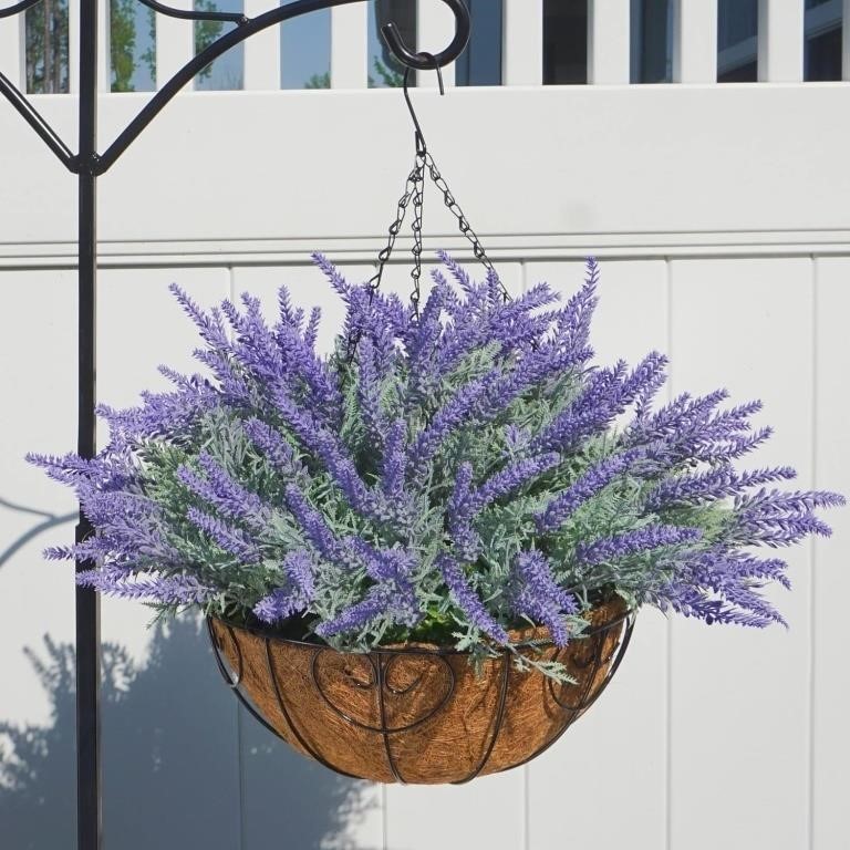 Ivydale Artificial Hanging Flowers Plants Basket
