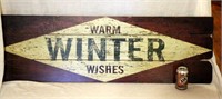 Warm Winter Wishes Wood Sign Decor