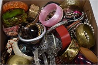 130 Assorted Bracelets. Bangles, Clamp, Cuff