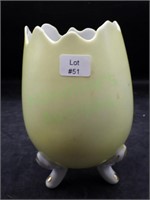 Vintage 3 Footed Cracked Egg Planter 1602