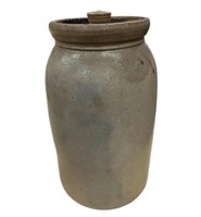 Stoneware Gallon Pottery Crock w’ Lid