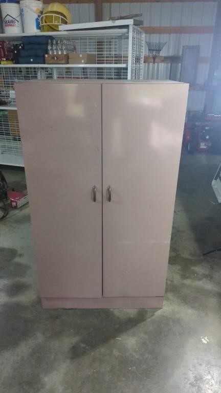 METAL CABINET 63" TALL X 36"  X 19"