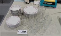 Stoneware Dinnerware & Libbey Glasses