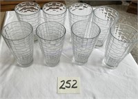 Set of eight drinking glasses