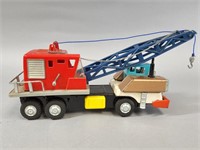 VINTAGE TIN FRICTION CRANE TRUCK