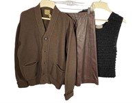 Trussardi Sweaters & Leather Skirt