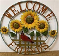 Welcome Metal Decor 28in dia