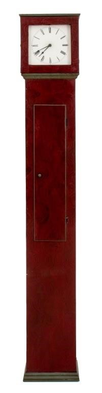 Shaker Style Painted Tall Case Grandfather Clock