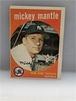 1959 Topps #10 Mickey Mantle Yankees HOF