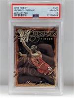 1996 Topps Finest w/coating Michael Jordan PSA 8