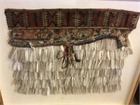 Vtg. Handwoven Feathered Tribal