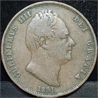 1831 William IV Half Penny