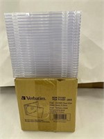 25 PIECES VERBATIM CD/DVD CLEAR SLIM CASE