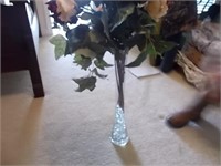 2 Feet Tall Clear Glass Vase with Flowers