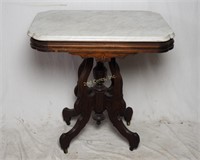 Antique 19th Century Marble Top Lamp Table Stand