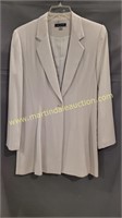 Vintage Halston Womens Wool Long Blazer