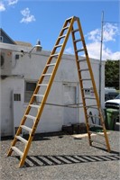 Bauer 14' Commercial Fiberglass Aluminum Ladder