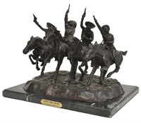 AFTER REMINGTON 'COMING THROUGH THE RYE' BRONZE