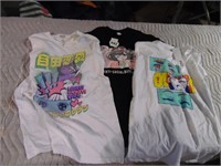T SHIRTS, 2 - MED. 1 - SMALL