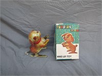 Vintage Tin Toy Wind Up Jumping Dog in Box