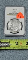 1882 Graded Morgan Silver Dollar