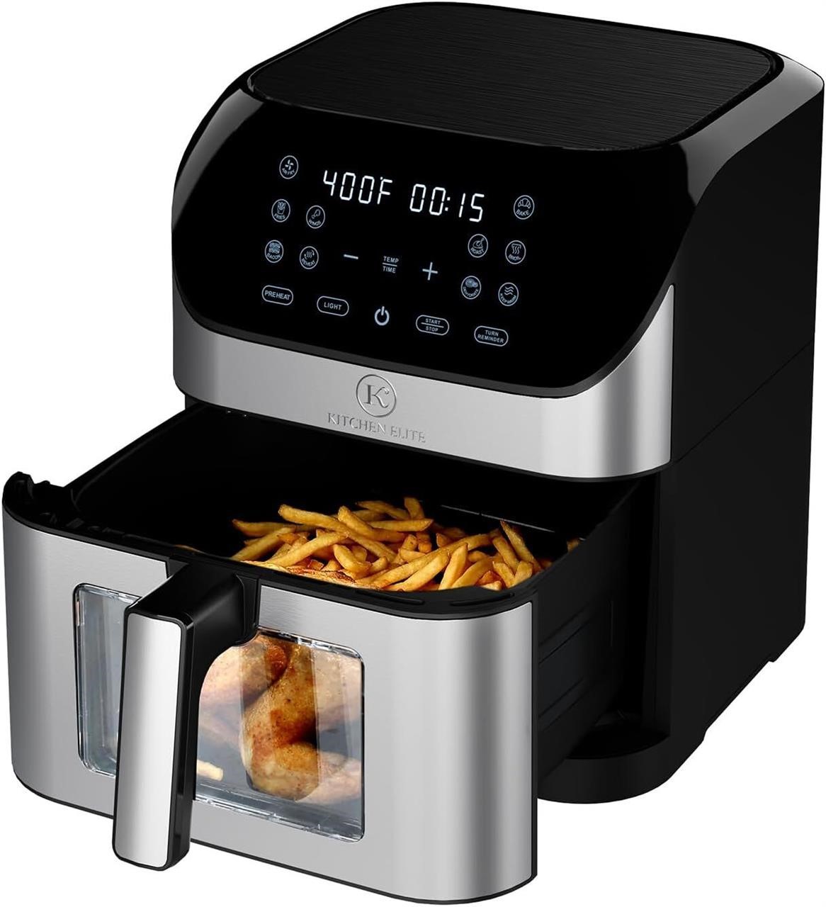 Air Fryer 8 Qt, Clear Window, 8 Presets