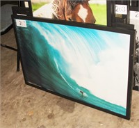 Big Wave Surfer Framed Under Glass Poster